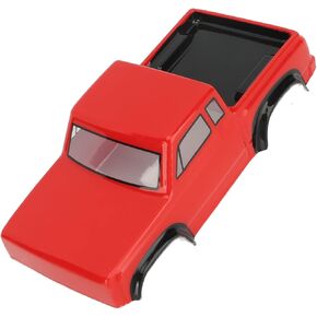Remote Control Car Shell,RC Car Body Plastic 125mm Wheelbase Car Shell Exquisite RC Car Shell Truck Body Accessory for SCX24 1/24 (Red)