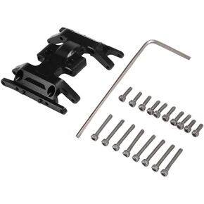 KingVal Replacement Aluminum RC Chassis Skid Plate Gearbox Mount Plate Compatible with Axial SCX24 AXI00001 AXI00002 AXI00005 AXI00006 AXI90081 C10 1/24 RC Crawler Car (Black)