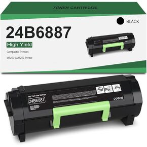 24B6887 Toner Cartridge -with Chip Compatible with Lexmark 24B6887 Black Toner Cartridge Use for M3250 XM3250 Printer (22,000 Pages)