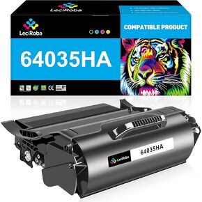 LeciRoba Compatible 64035HA High Capacity Toner Cartridge Replacement for Lexmark 64035HA 64015HA for T640 T640dn T640dtn T640N T640tn T642 T642dtn T642n T642tn T644 T644dtn T644n T644tn (1-Black)