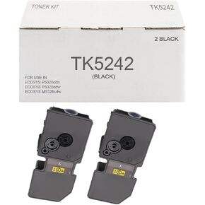 2 Black TK-5242K Toner Cartridge Compatible for Kyocera TK5242 TK-5242K 1T02R70US0 P-5026cdw M-5526cdn P-5026cdn M-5526cdw