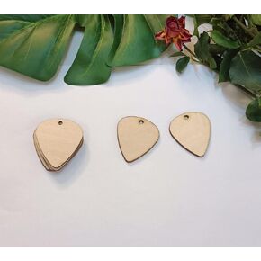 30pcs of Guitar Pick Shape Natural Wood Earrings Blanks,DIY Unfinished Laser Cut Natural Wood Earrings,Blank Wood Jewelry Accessories (1.5'')