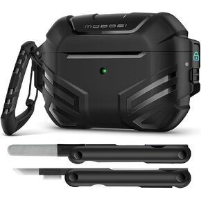 MOBOSI for Airpods Pro Case(2nd/1st Gen), Military Grade AirPods Pro 2nd Generation Case, [Compatible with MagSafe], Hard Shell Full-Body Protective Case Cover with Keychain(2023/2022/2019), Blue