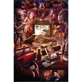 Monster Mayhem 1000-Piece Jigsaw Puzzle by Rachid Lotf | Fun Brain Teaser, Toys & Games | 28 x 20 Inches