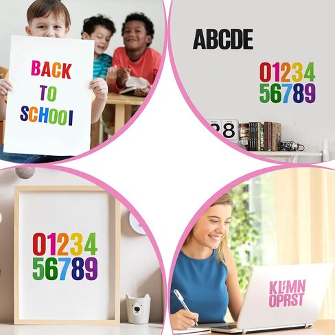 42 Sheets/ 420 Pcs Letter Stickers Large, 4 Inch Alphabet Numbers Stick on Letters Colorful Waterproof Vinyl Self Adhesive Letters for Bulletin Board Classroom Wall Mailbox in Saudi Arabia