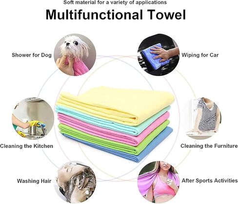 Gabefish Super Astorbbent Shammy Dog Twes Quick Dry Eco-Friendly Loft Multifunctional Pets Packs Carge 2pc in Kuwait