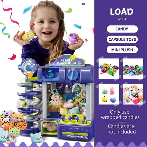 2 في 1 آلة مخلب كبيرة للأطفال مع ألعاب في الداخل ، آلة بيع ألعاب Arcade ، لعبة Mini Claw Game Toy ، هدايا عيد ميلاد عيد الفصح للفتاة والبنين 3+ in Kuwait