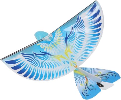 Flying RC Bird Toy 2.4GHz USB Charging LED Bionic Flapping Bird for Indoor Outdoor (Blue) in Kuwait