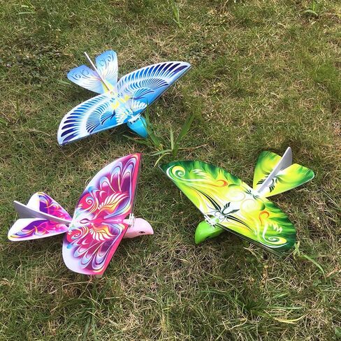 Flying RC Bird Toy 2.4GHz USB Charging LED Bionic Flapping Bird for Indoor Outdoor (Blue) in Kuwait