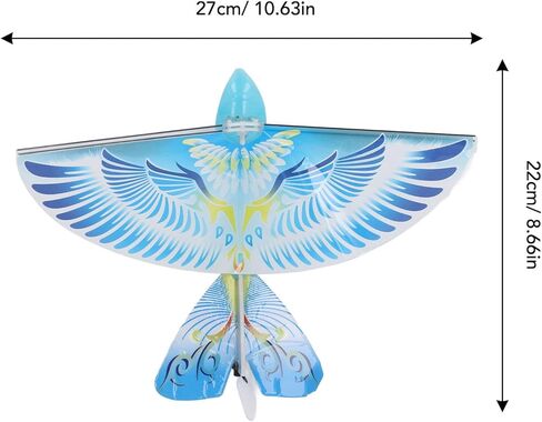 Flying RC Bird Toy 2.4GHz USB Charging LED Bionic Flapping Bird for Indoor Outdoor (Blue) in Kuwait