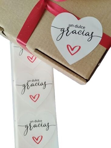 A Sweet Thank You Stickers for Favors, Spanish Gracias Stickers, Thank You Stickers 2 inch in Kuwait