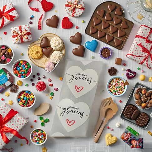 A Sweet Thank You Stickers for Favors, Spanish Gracias Stickers, Thank You Stickers 2 inch in Kuwait