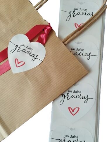 A Sweet Thank You Stickers for Favors, Spanish Gracias Stickers, Thank You Stickers 2 inch in Kuwait