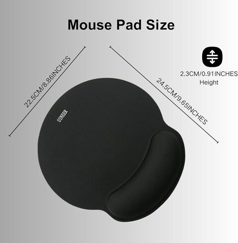 Ergonomic Mouse Pad with Wrist Rest，Gaming Mouse mat with Non-Slip PU Base，23mm High Wrist Support，Relieve Pain, Enhance Precision,Mouse Pads for Comfortable Gaming and Office Use in Kuwait