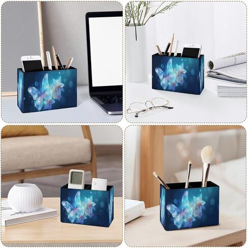 Famame Cute Manatee Pencil Holder for Desk, Leather Desktop Container Pen Cup Storage Study Table Pen Organizer Makeup Brush Holder for Classroom Office Home in Saudi Arabia