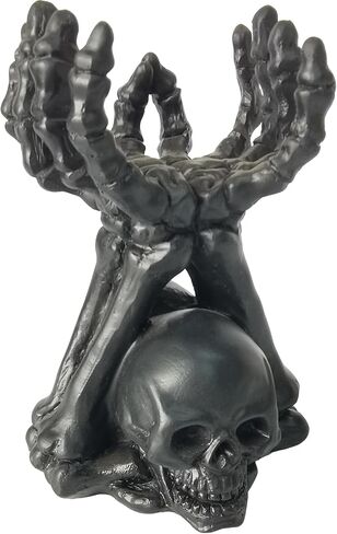 Gothic Candle Holder & Hand Jewelry Holder – Skeleton Hand Organizer for Rings, Bracelets, Necklaces | Heavy-Duty Polyresin Display, Dark Decor Gothic Home Office in Saudi Arabia