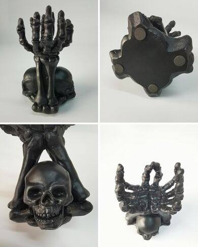 Gothic Candle Holder & Hand Jewelry Holder – Skeleton Hand Organizer for Rings, Bracelets, Necklaces | Heavy-Duty Polyresin Display, Dark Decor Gothic Home Office in Saudi Arabia
