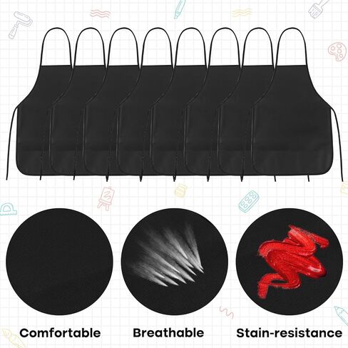 15 قطعة من PLULON مآزر فنية للأطفال سموك آرت الأطفال رسم مآزر فنان من القماش السائبة للحرف المنزلية والمطبخ والفصول الدراسية ونشاط الرسم الفني in Kuwait