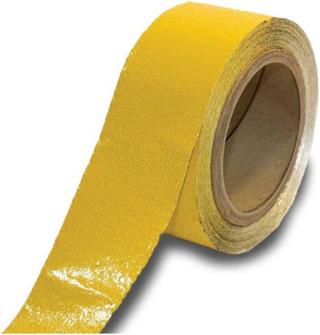 Yellow Outdoor Pavement Marking Tape, Flexible Polymer Rubber Base for Asphalt & Concrete Surfaces - 4 Inches x 150 Feet in Saudi Arabia