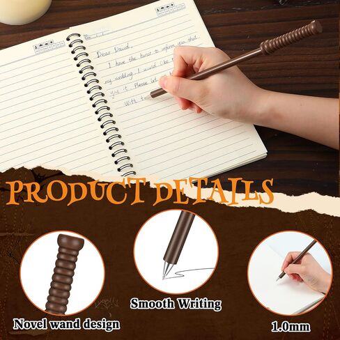 COLARR 50 PCS Wizard Wands perppoint Pen مع قبعة هالوين القلم بأقلام أسطوانية للأطفال معالجات الحفلات اللوازم الأطفال. in Saudi Arabia