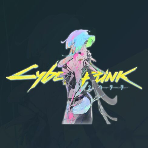 Cyberpunk Vinyl Car Decal Lucy Anime | Reflective Waterproof Removable Cyberpunk Sticker for Car Laptop Bumper Window | Cyberpunk Sticker Reflective for car for Laptop (LULU) in Kuwait