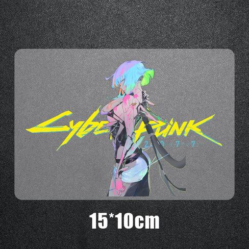 Cyberpunk Vinyl Car Decal Lucy Anime | Reflective Waterproof Removable Cyberpunk Sticker for Car Laptop Bumper Window | Cyberpunk Sticker Reflective for car for Laptop (LULU) in Kuwait