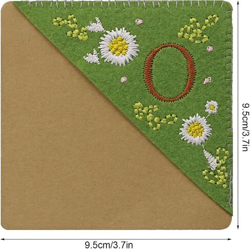 Penta Angel Perfroeded Corner Book Page Page Love Triangle Letter Personalized Handmade Cute Flower Book Page Marks Clip for Women Girls Responst Lover (O) in Kuwait
