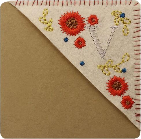 Penta Angel Perfroeded Corner Book Page Page Love Triangle Letter Personalized Handmade Cute Flower Book Page Marks Clip for Women Girls Responst Lover (O) in Saudi Arabia