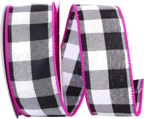 Reliant Ribbon 93228W-739-10F Ribbon, 4 Inch X 10 Yards, Black/Red in Saudi Arabia