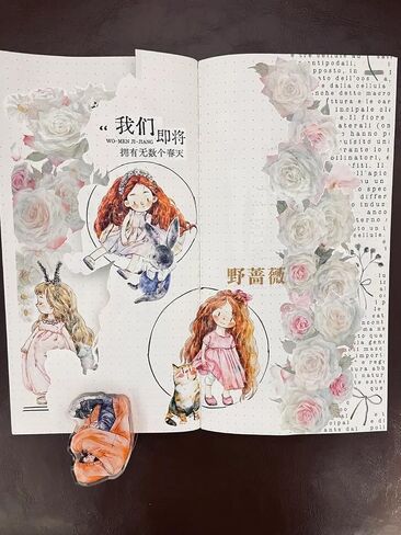 Kawaii Washi Tape Girl Stickers,SeaHorse Vol3-A18 XiaoNan,Original Design Vintage Clear PET Tape,Cute Kids Character Stickers,for Journaling,Scrapbook Supplies,Junk Journal,Bullet Journal Supplies in Saudi Arabia