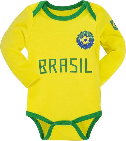 Cnins Sporty Baby Bodysuit - Long Sleeve Soccer-Themed Unisex Infant Romper 0-18 Months in Saudi Arabia