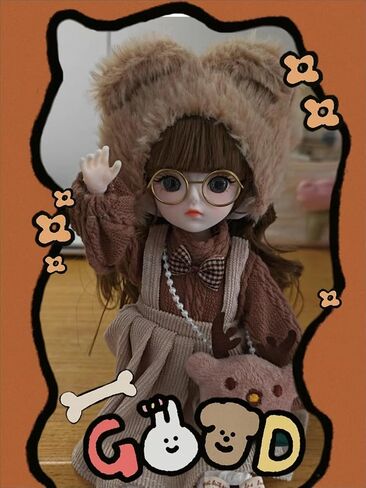 1/6 BJD Ball Jointed Blythe Smart Doll With Clothes - Anime Kawaii Myou Doll (Zongcha) in Saudi Arabia