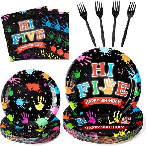 Surfboard Baby Shower Party Supplies - 96Pcs Baby on Board Plates Napkins Forks Tableware Set, Summer Boho Beach Themed Disposable Paper Plates Party Decoration for Birthday Table Decor, Serve 24 in Saudi Arabia