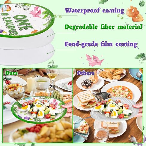 Surfboard Baby Shower Party Supplies - 96Pcs Baby on Board Plates Napkins Forks Tableware Set, Summer Boho Beach Themed Disposable Paper Plates Party Decoration for Birthday Table Decor, Serve 24 in Kuwait