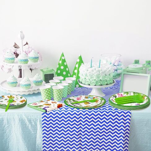 Surfboard Baby Shower Party Supplies - 96Pcs Baby on Board Plates Napkins Forks Tableware Set, Summer Boho Beach Themed Disposable Paper Plates Party Decoration for Birthday Table Decor, Serve 24 in Kuwait