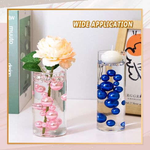 310Pcs Vase Filler Black Gold No Hole Faux Beads for Vase Filling Decorations, Candle Centerpieces, Wedding Centerpieces, Home Party Decor (8/14/20mm) in Saudi Arabia