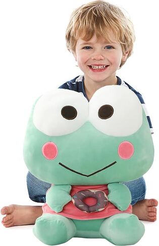 Elainren Sleepy Frog Plush Toy Toy Creative Frog Pottive Animals Green Frog Plushie- Hug and Cuddle with Squishy Accishy and للحشو - هدية دمى الضفدع ، 9.8 '' in Kuwait
