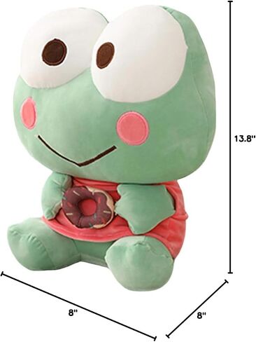 Elainren Sleepy Frog Plush Toy Toy Creative Frog Pottive Animals Green Frog Plushie- Hug and Cuddle with Squishy Accishy and للحشو - هدية دمى الضفدع ، 9.8 '' in Kuwait