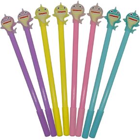 Maydahui 28 PCS Cartoon Shark Gel Pen Cute Dolphin Pens Black Ink للطلاب اللوازم المدرسية للمراقبة