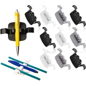 Pen Holder Silicone, Pencil Holder for Desk, 6Pcs Adhesive Pen Holder for Desk, Upgraded Pen Holder, Multipurpose Pen Holder Clips for Desk, Whiteboard, Clipboard, Wall, Refrigerator
