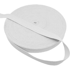 1 Inch 55 Yard Cotton Twill Tape Ribbon,Soft Natural Herringbone Webbing Tape Roll Twill Tape Ribbon Bias Binding Tape for DIY Crafts Sewing