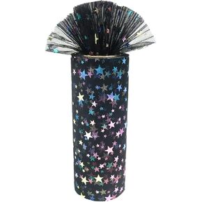 Dadaxie Shiny Stars Glitter Tulle Rolls 6 × 10 ياردة (30 قدمًا) لون Shimmer أبيض لجدول عداء كرسي Sash Bow Doll Tutu Skirt Sewing Craft Gift Supplies (White) in Kuwait