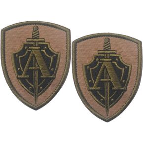 2 PCS Russian Special Forces Alpha Patches Russia Embroidered Tactical Morale Patches Hook and Loop(Alpha 01)