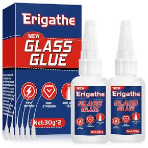 Glass Glue, Glass Glue Clear Repair Heavy Duty, Glass to Glass Glue for Bonding Glass and Other Materials, Super Instant Glue for Glass, Acrylic, Mirror