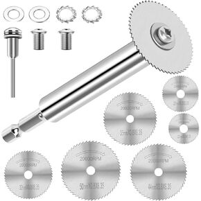 PVC Inside Cutter Tools Kit - Inside Pipe Cutter for PVC Pipe with Adjustable Depth Gauge Guide, 0.37" Hex Shank and 6 PCS HSS Saw Tooth Blades Plumbing Tools Internal Plastic Pipe Cutter Set