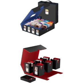 4 Row Card Storage Box 3200+ + 6 In 1 Card Storage Box Fits 1400+ Standard Cards