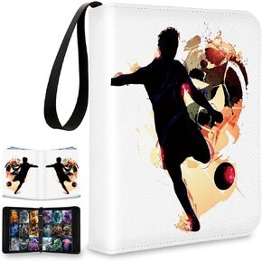 900 BOKET POCKETS Sports CARD BINDER ، Binder Trading Cards Sports مع 50 من الأكمام القابلة للإزالة على الوجهين ، منظم بطاقات رياضية للعزل المائي ، متوافق مع بطاقات كرة القدم 2024-25 بطاقات رياضية