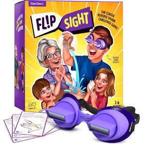 Flipsight Goggles Challenge لعبة عائلية للأطفال والكبار - هدايا لألعاب الأطفال للبنين والبنات 7-9 ، 10-12 - 8 سنوات هدية عيد ميلاد - أشياء ممتعة - حفلة ليلة عائلية مضحكة ، Teen Toys
