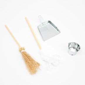Miniature Dollhouse Cleaning Set,Mini Mop and Bucket Set Dollhouse Decoration Dollhouse Accessories