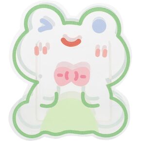 Logofun Cartoon Acrylic Pen Holder Cup Cartoon Frog Pencil Holder Kawaii Pen Pen Storage Contraction Presconer For Office Decord Decor